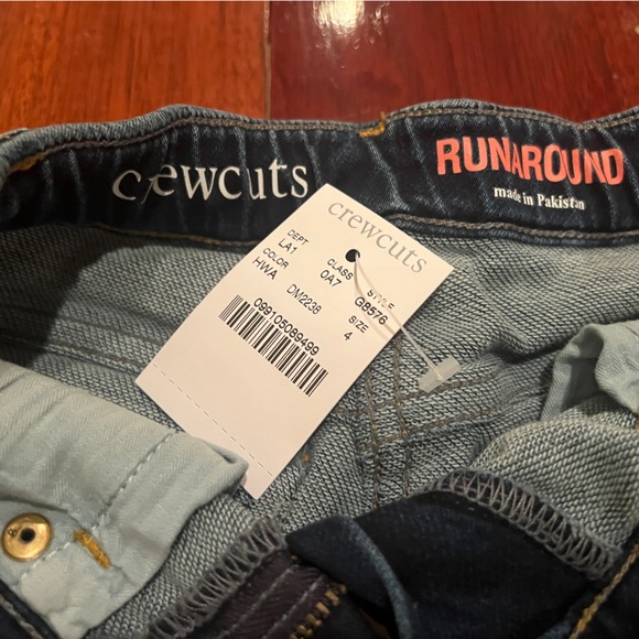 J.Crew Crewcuts Girls Runaround Blue Jeans Skinny Stretch Dark Wash, Size 4, NWT - Picture 3 of 3